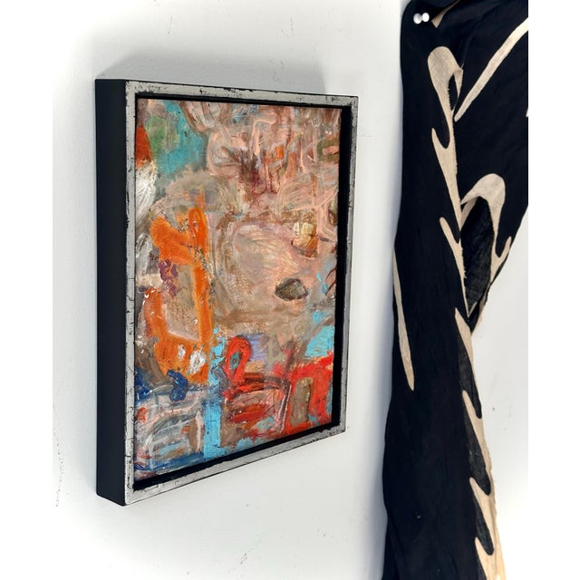 Small Modern Abstract Painting in Venetian Palette For Sale - Image 4 of 12