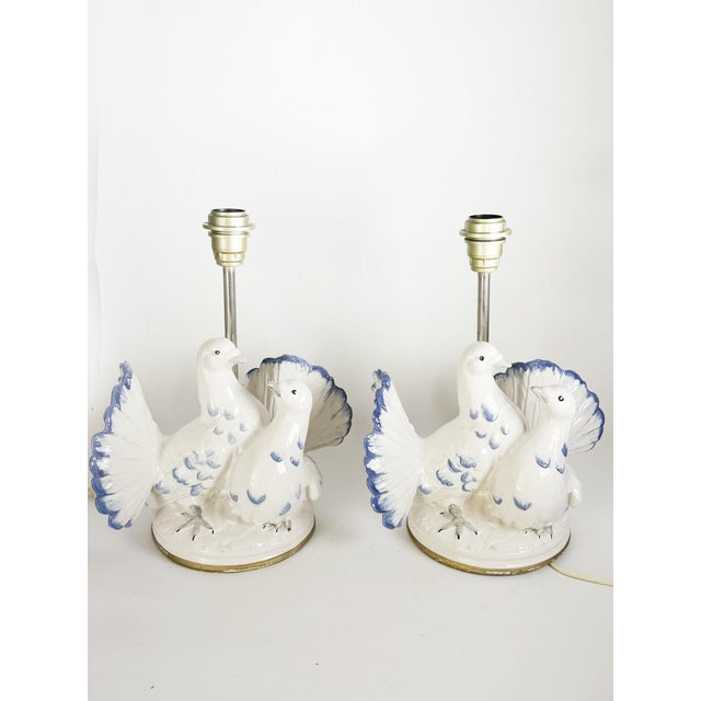 Vintage Ceramic Table Lamps, France, 1970s, Set of 2 For Sale - Image 4 of 15