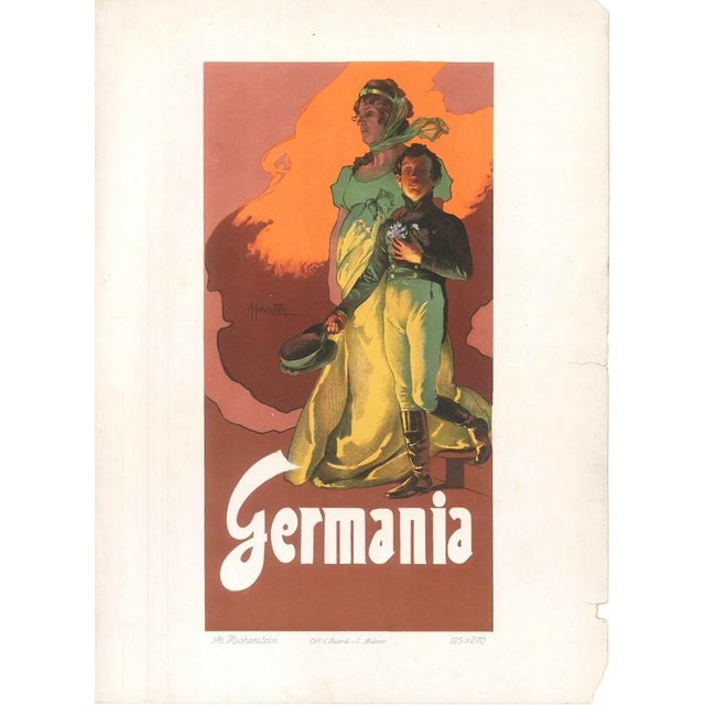 Germania- Original Lithograph by A. Hohenstein - Early 1900 Early 1900 For Sale