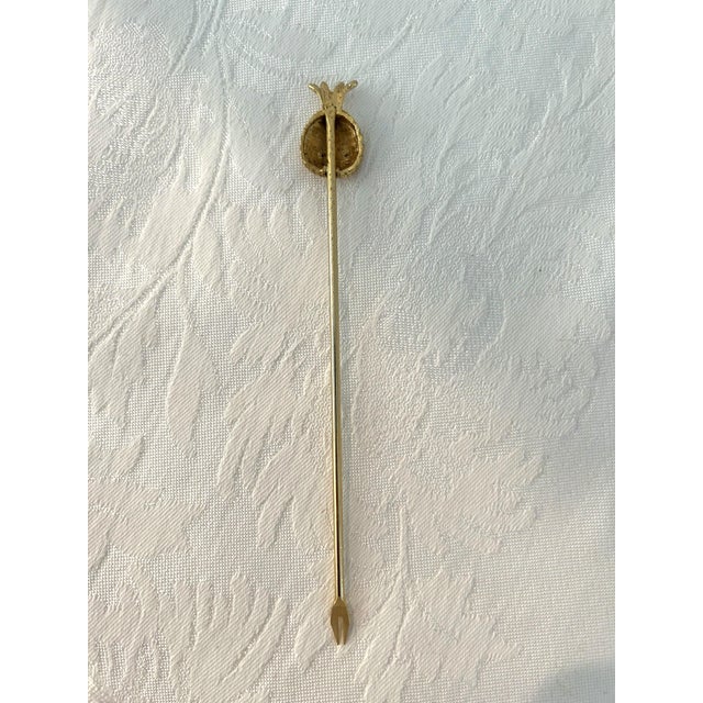 Vintage Gold Finish Pineapple Appetizer Skewers, Set of 8 For Sale - Image 4 of 4
