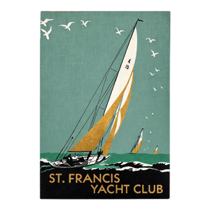 Vintage St. Francis Yacht Club San Francisco California Wine Menu Paper Nautical