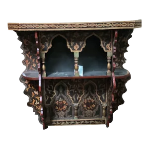 Mid 20th Century Black Moroccan Spice Shelf