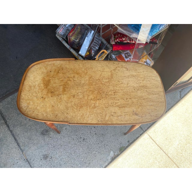 Beautiful vintage signed birdseye maple table in great condition. All original and a rare find. Signed by the artist is...