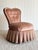 Vintage Blush Velvet Slipper Chair With Pleated Skirt For Sale - Image 12 of 12