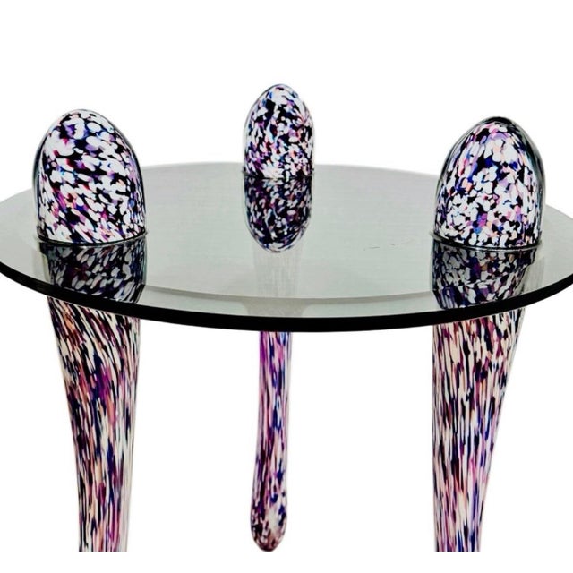 1960s Murano Postmodern Italian Glass Side Table For Sale In Atlanta - Image 6 of 10
