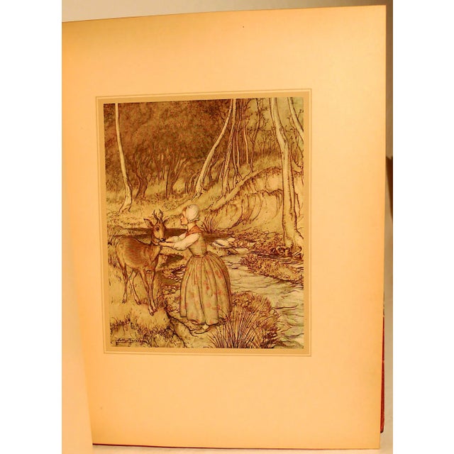 Early 20th Century Decorative and Illustrated Leather Book, Guyot's Le Printemps Sur La Neige Et d'Autres Contes Du Bon Vieux Temps For Sale In San Francisco - Image 6 of 8