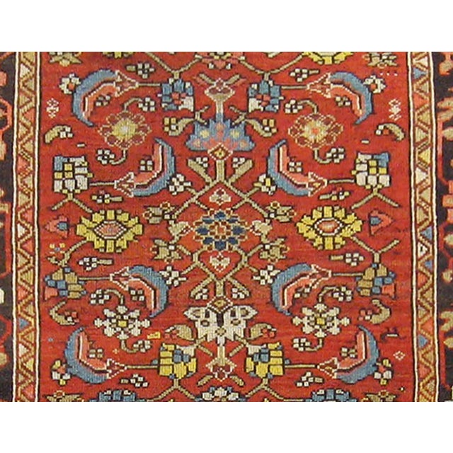 Antique Persian Bidjar Oriental Rug, in Small Size, with Herati Design For Sale - Image 4 of 4