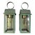 Pair of Solid Brass Wall Sconces/Lanterns With Verdigris Patina For Sale