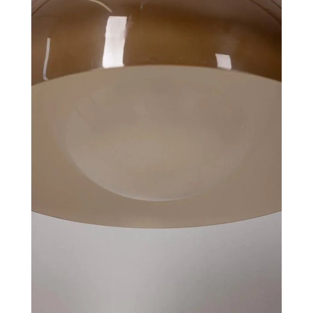 Guzzini Vintage Pendant Light in Brown Plastic by Luigi Massoni for Harwey Guzzini, 1970s For Sale - Image 4 of 8