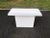 1980's Post Modern white laminate console table. Mint condition. Clean, minimalist lines. Perfect for an entry way,...