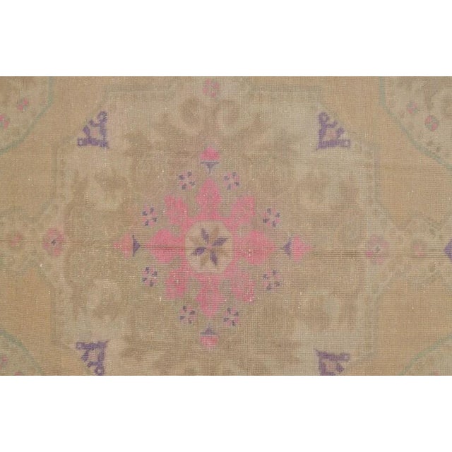 Handmade wool carpet in Turkish Anatolia , Vintage Oushak Rug,Turkish Vintage Anatolian Rug, Handmade wool Rug . One Of...