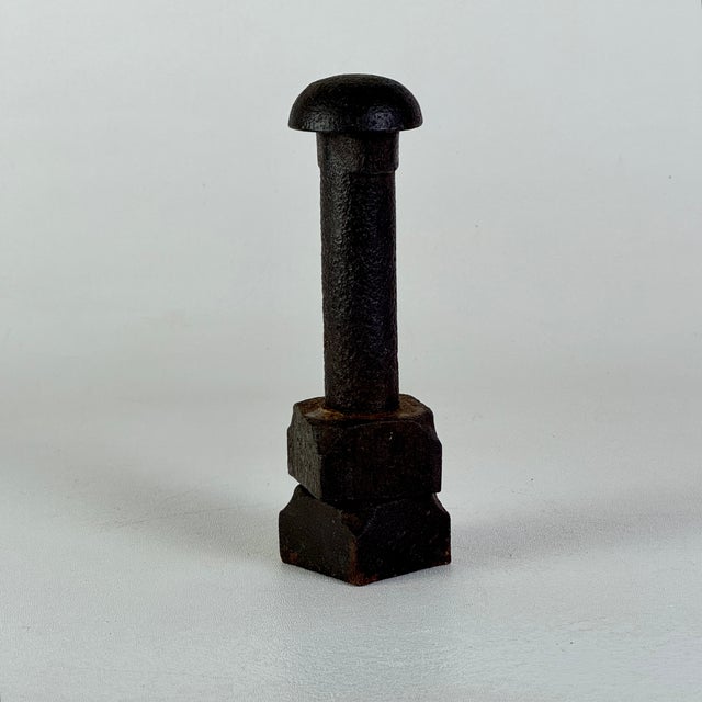 Industrial Vintage Industrial Large Metal Screw & Nuts Objet d'Art For Sale - Image 3 of 8