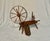 1970s Vintage Decorative Tabletop Wooden Spinning Wheel Planter For Sale - Image 5 of 12
