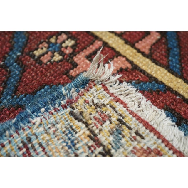Antique Hand Made Heriz Persian Rug For Sale - Image 10 of 12