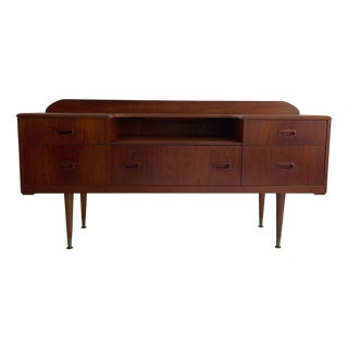 Mid-Century Modern Slimline Sideboard / Dressing Table in Teak Veneer For Sale