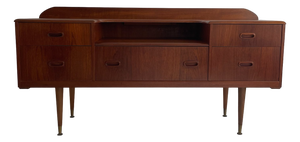 Mid-Century Modern Slimline Sideboard / Dressing Table in Teak Veneer