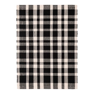 Dash & Albert by Annie Selke Tattersall Black Indoor/Outdoor Rug, 2' x 3' For Sale