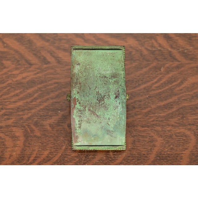 Apollo Studios New York Arts & Crafts Grapevine Pattern Bronze and Slag Glass Rocker Blotter For Sale - Image 10 of 12