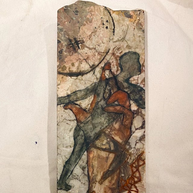 Contemporary Carved Marble Stone Slab Sculpture For Sale - Image 3 of 4