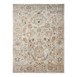 Persian Sultanabad Wool 9x13 Tan, Grey, Taupe & Ivory Handmade Area Rug #1142628