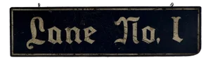 Vintage Double Sided "Lane No. 1" Railway / Station / Racing Wooden Sign