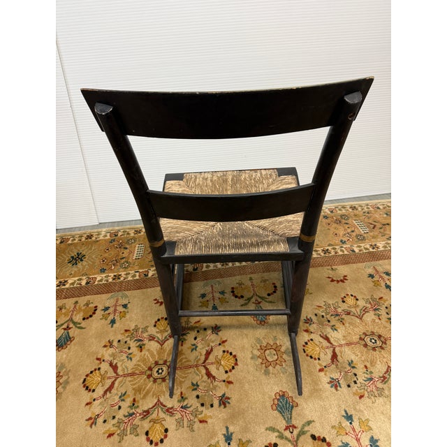 Wood Ebonized Hitchcock Rocking Chair, 19th Century For Sale - Image 7 of 12