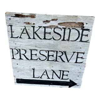 1920s Lakeside Authentic Wooden Wall Accent For Sale