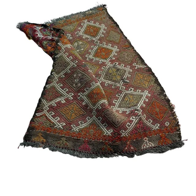 Vintage Turkish Kilim Rug, 72 X 51 Cm Pretty, little Turkish Kilim, made in the 1960s, this is a lovely central Turkish...