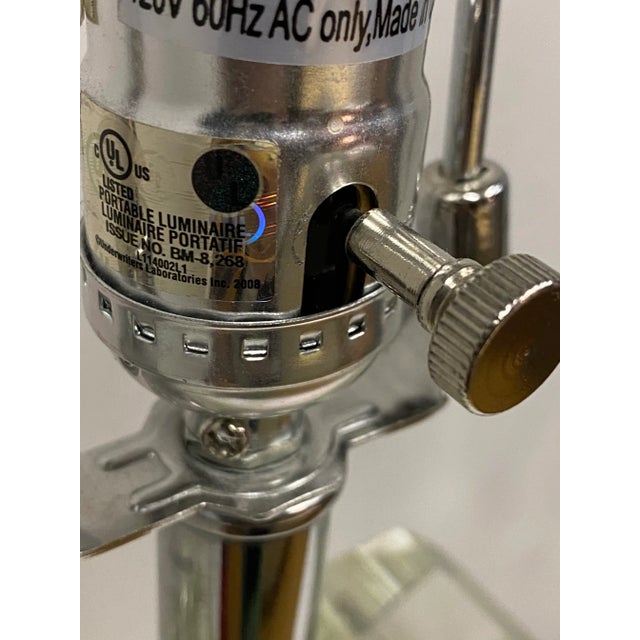 Pair of Clear Glass Trophy Table Top Lamps In the Style of Robert Abby For Sale In Reno/Lake Tahoe - Image 6 of 11