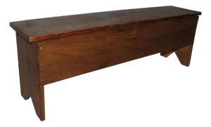 19th Century Wood Bench & Bin Box