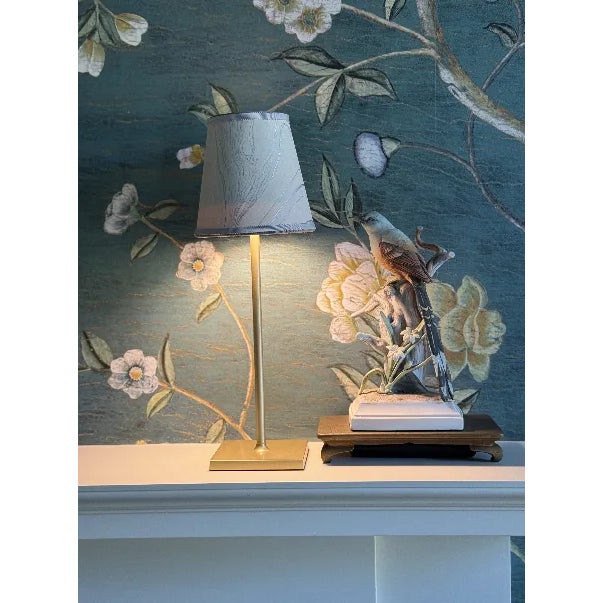 2020s Ivory Silver Marbled Shade Cover For Sale - Image 5 of 11