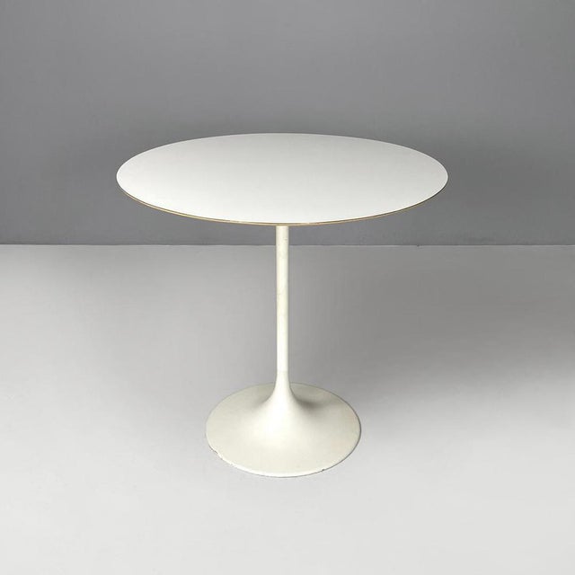 Mid-Century Swiss Modern White Laminate and Metal Coffee Table from Vitra, 1960s For Sale - Image 3 of 16