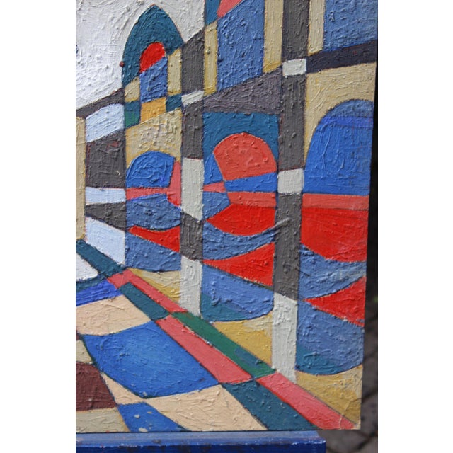 Jean Besnard, Abstract Composition, Oil on Panel, 1983 For Sale - Image 7 of 12