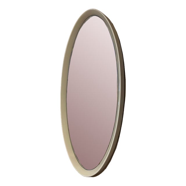 Vintage Oval Mirror, 1970s For Sale