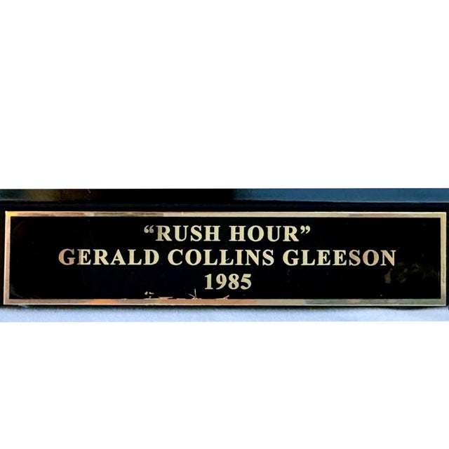 Paint Gerald C. Gleeson "Rush Hour" Watercolor Painting For Sale - Image 7 of 10