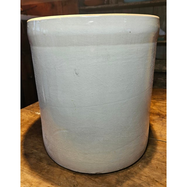 Early 20th Century 6 Gallon Salt Glazed Stoneware Crock For Sale - Image 5 of 12