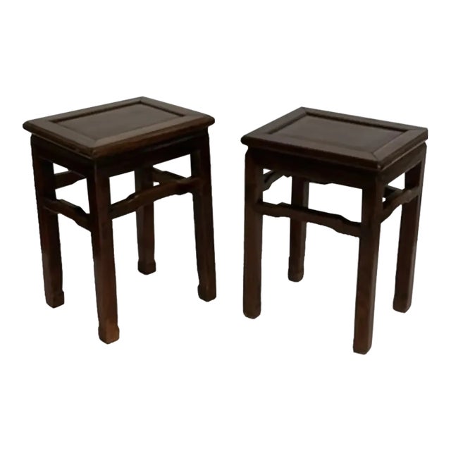Pair of Antique Chinese Wood Stools or Tables ,Circa 1870. For Sale