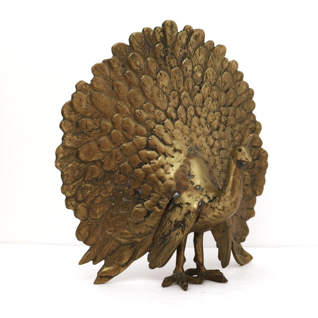 Vintage Brass Peacock Figurine Chairish