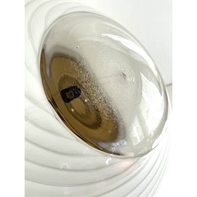 Mid-Century Modern Italian Magic Eye Murano Glass Flush Mount by Venini, 1970s For Sale - Image 11 of 18