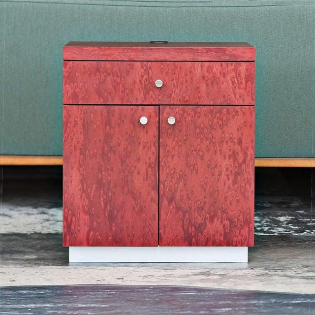 Contemporary Two Door Nightstand For Sale - Image 4 of 7