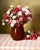 Victor Abeloos 1881 – Brussels – 1965 Belgian Painter 'Bouquet of Carnations on a Gingham Tablecloth' Signature: signed...