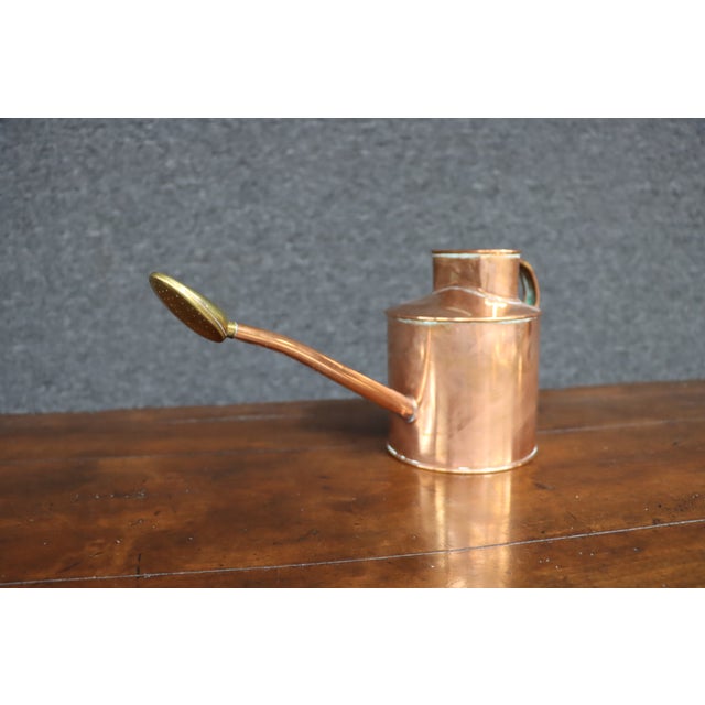 Vintage Haws Copper & Brass Indoor Watering Can For Sale - Image 4 of 12