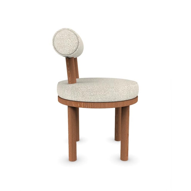 Contemporary Moca Chair in Safire 07 Fabric and Smoked Oak by Studio Rig for Collector For Sale - Image 3 of 7