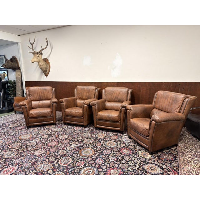 English Chesterfield Chairs, Set of 4 For Sale - Image 5 of 18