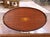 Mid-Century English Burl Walnut Oval Serving Tray With Brass Handles For Sale - Image 4 of 9