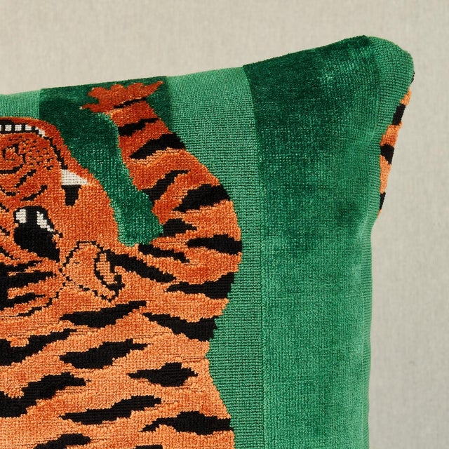 This pillow features Jokhang Tiger Velvet by Johnson Hartig/Libertine for Schumacher with a knife edge finish. Designed by...