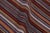 Textile Vintage Persian Kilim, Square Rug With Rich All Over Stripes - Rug & Kilim For Sale - Image 7 of 8