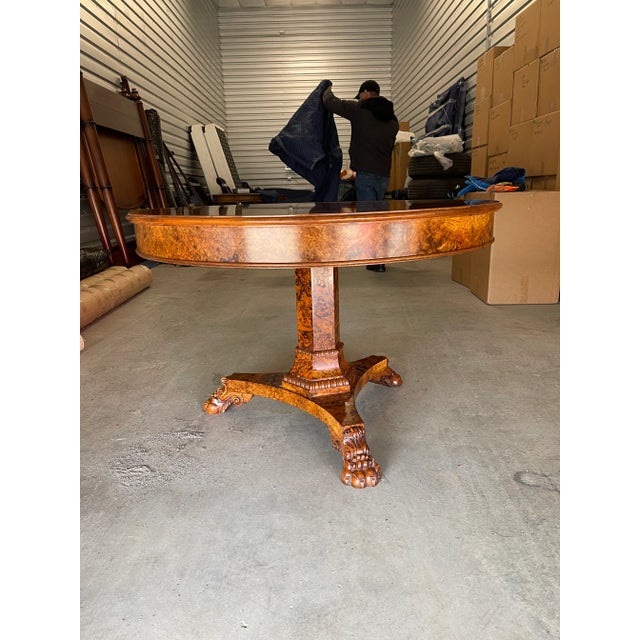 Georgian Style Hand-Carved Center Table For Sale - Image 13 of 13