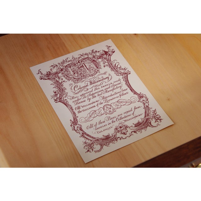 Baker Colonial Williamsburg Mahogany Lowboy For Sale - Image 16 of 16