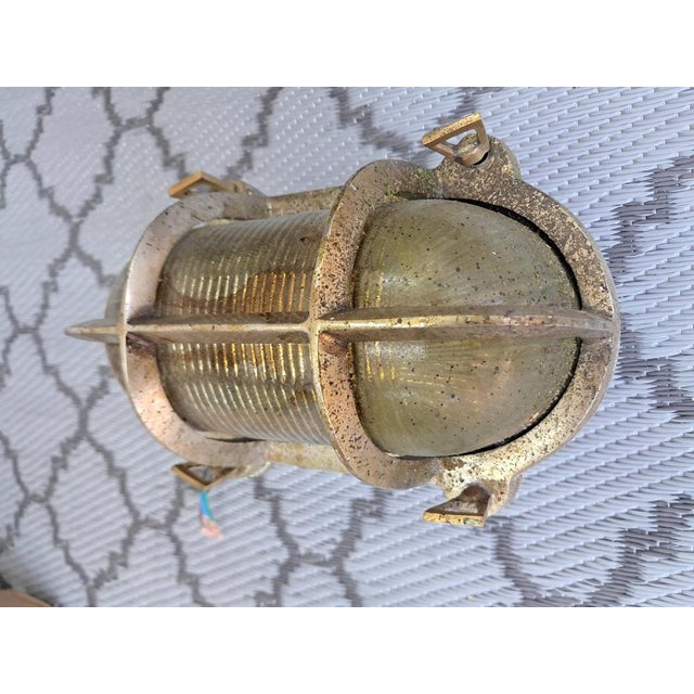1970s Vintage Industrial Bulkhead Wall Ceiling Marine Ship Lights, 1970s, Set of 5 For Sale - Image 5 of 14
